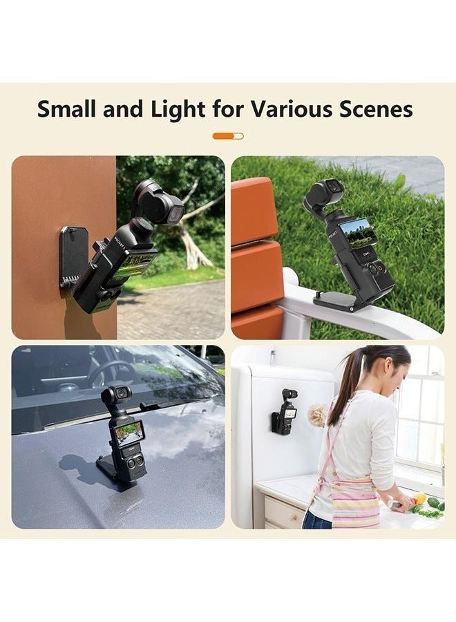 Bukela Magnetic Mount Stand For Dji Osmo Pocket 3,Pocket3 Protective Frame,Tripods & Monopods,Pocket3 Accessory Expansion Adapter Magnetic Suction Shell Base,For Desktop,Vertical Surface Use,Adjustable,Black - Image 5